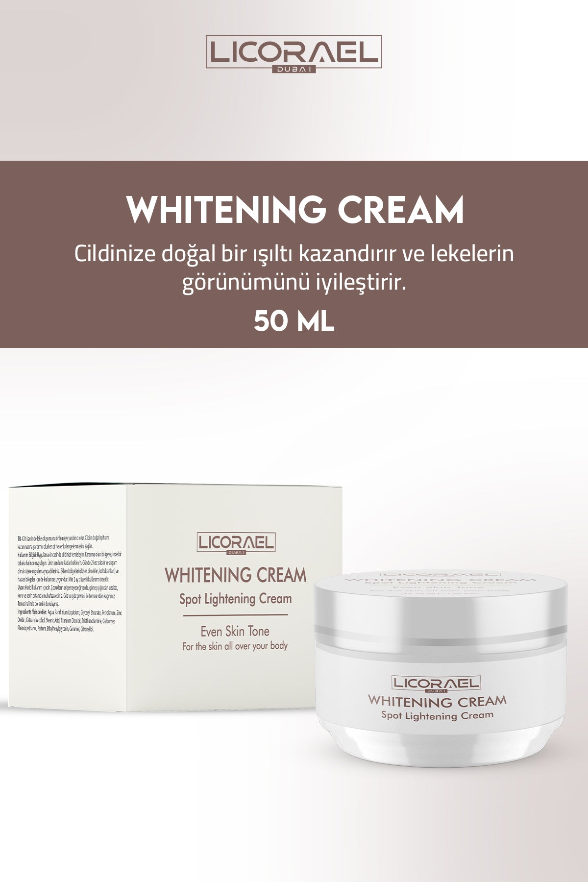 Licorael Dubai Whitening Cream Anti-Spot Whitening Cream 50ml