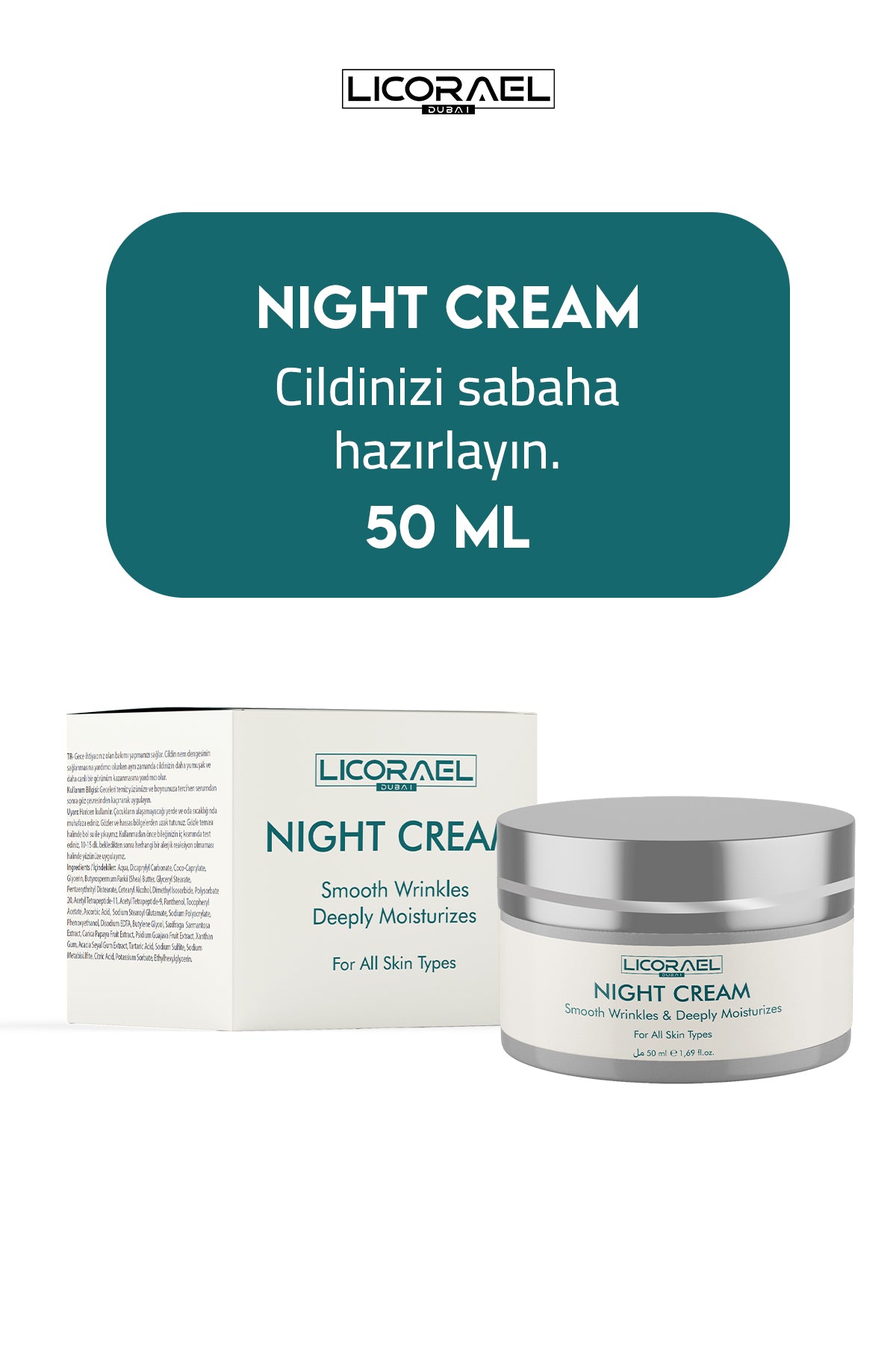 Licorael Dubai Night Cream Skin Renewing Night Care Cream 50ml