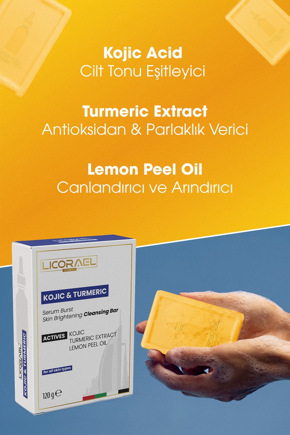 Licorael Dubai KOJIC & TURMERIC 120 gr SOAP